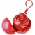 Poncho in plastic bal met karabijnhaak rood
