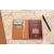 Kurken RFID paspoort houder bruin