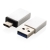 USB A en USB C adapter set zilver