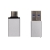 USB A en USB C adapter set zilver