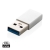 USB A naar USB C adapter zilver