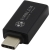 Adapt aluminium USB-C naar USB-A 3.0 adapter zwart
