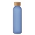 Matglazen fles (500 ml) transparant blauw