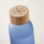 Matglazen fles (500 ml) transparant blauw