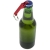 Tao fles- en blikopener van RCS gerecycled aluminium met sleutelhanger rood