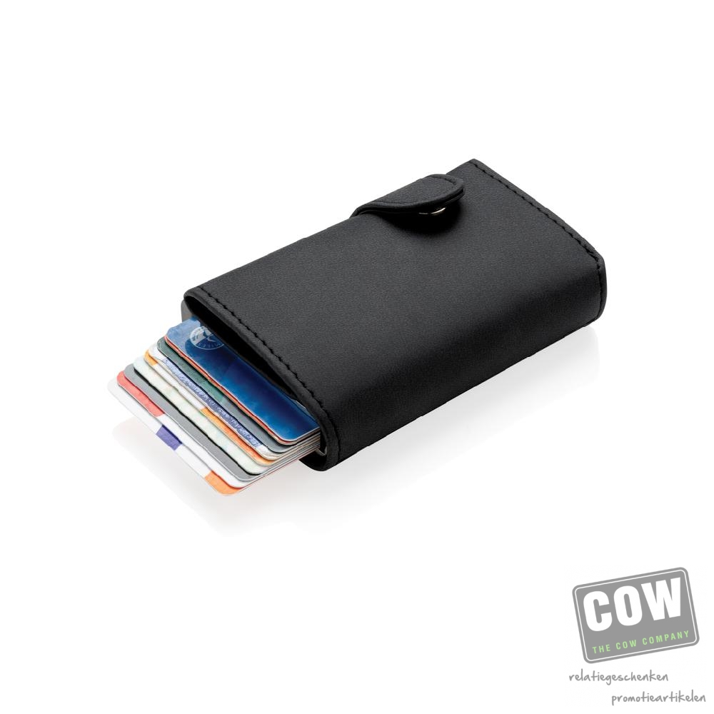 Sinewi balans koppeling Standaard aluminium RFID kaarthouder met PU portemonnee - onbedrukte en  bedrukt relatiegeschenken