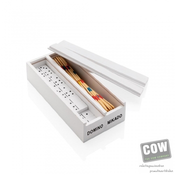 Afbeelding van relatiegeschenk:Deluxe mikado/domino in houten doos
