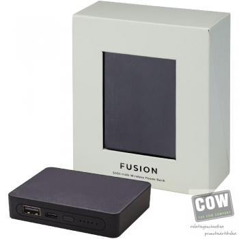 Afbeelding van relatiegeschenk:Fusion 5000 mAh draadloze powerbank