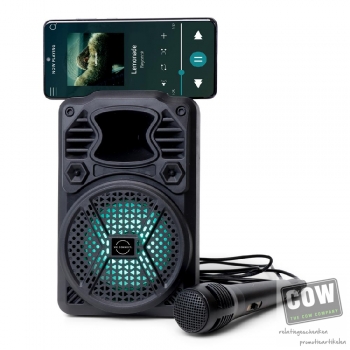 Afbeelding van relatiegeschenk:BRAINZ Karaoke Boombox met Microfoon