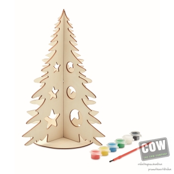 Afbeelding van relatiegeschenk:DIY houten kerstboom