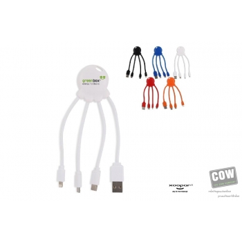 Afbeelding van relatiegeschenk:2087 | Xoopar Eco Octopus GRS Charging cable