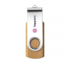 USB Twist Bamboo 8 GB bedrukken