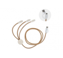 FSC cork 3 in 1 PD charging & data cable bedrukken