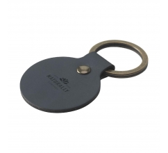 Recycled Leather Keyring Round sleutelhanger bedrukken